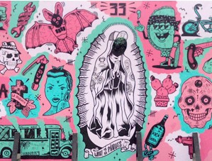 Chicano graffiti art